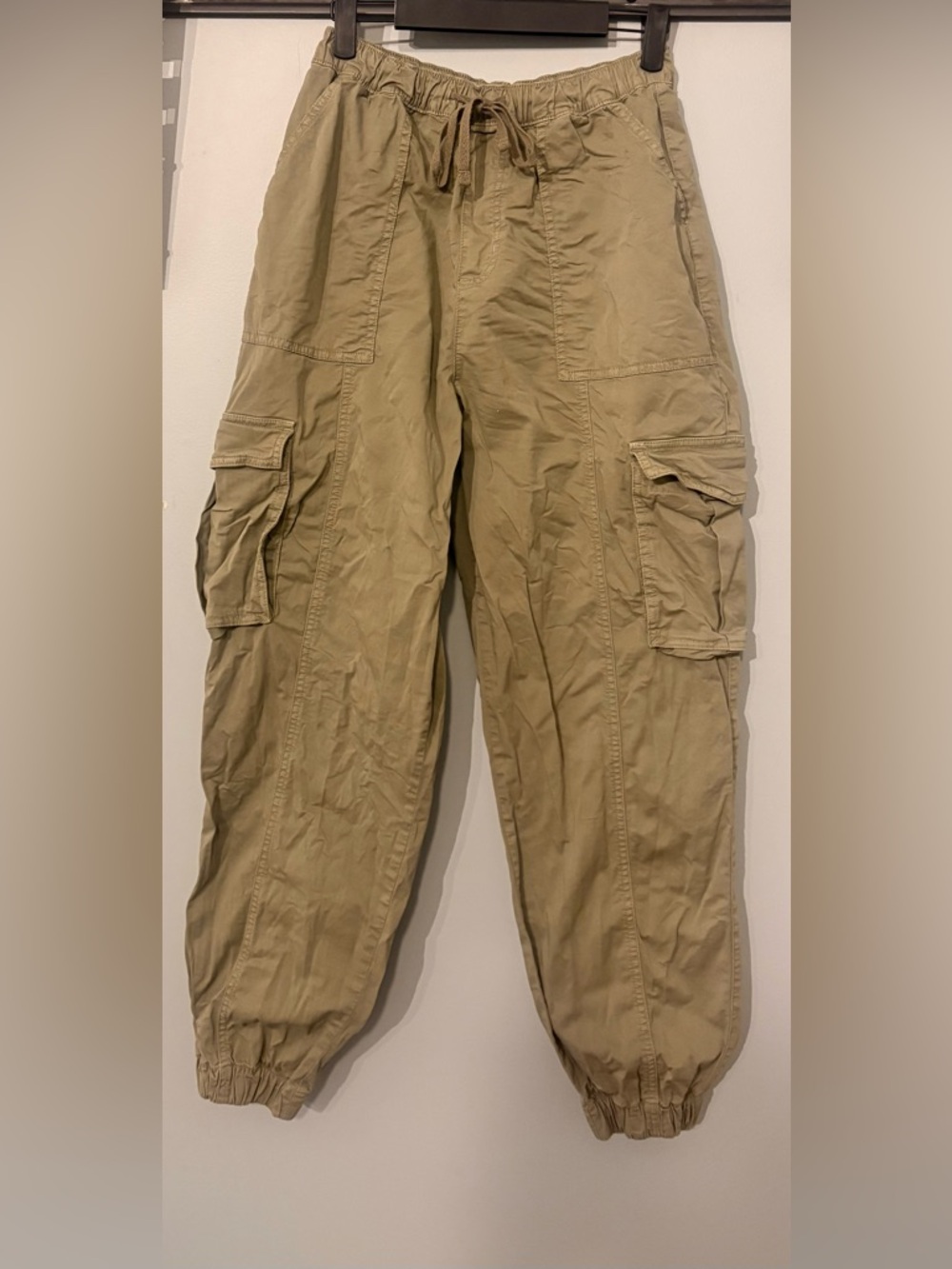 Garage Cargo Pants | Olive Green | High Waisted Utility Joggers XS